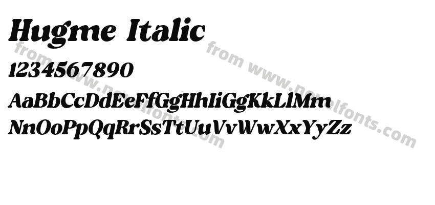 Hugme ItalicPreview