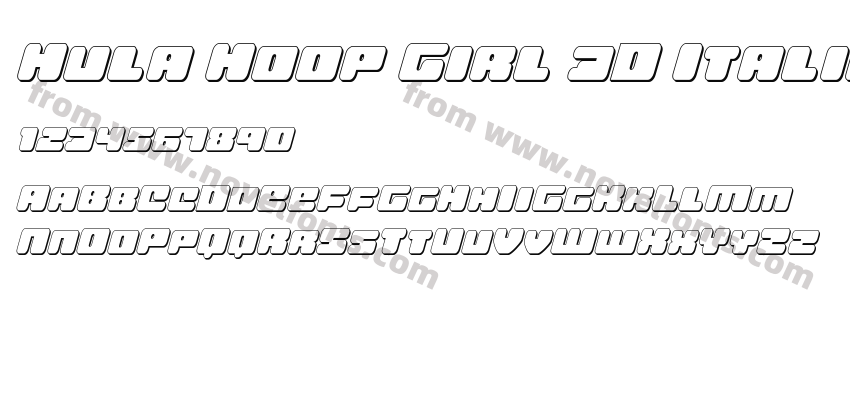 Hula Hoop Girl 3D ItalicPreview
