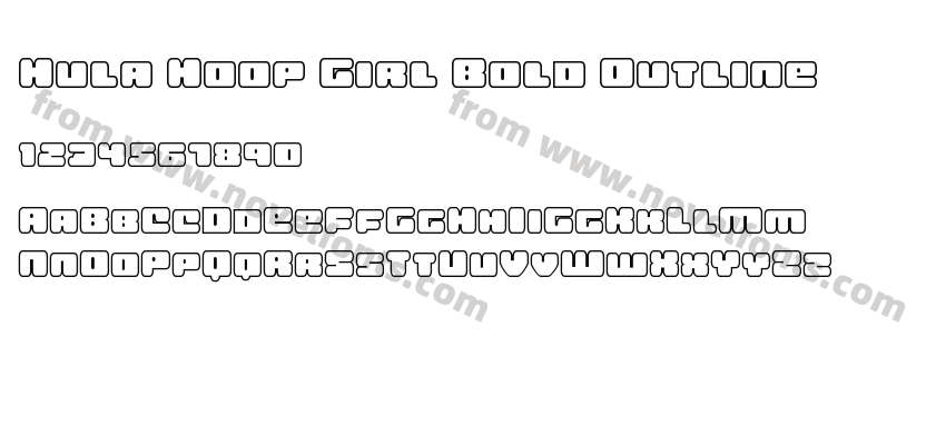 Hula Hoop Girl Bold OutlinePreview