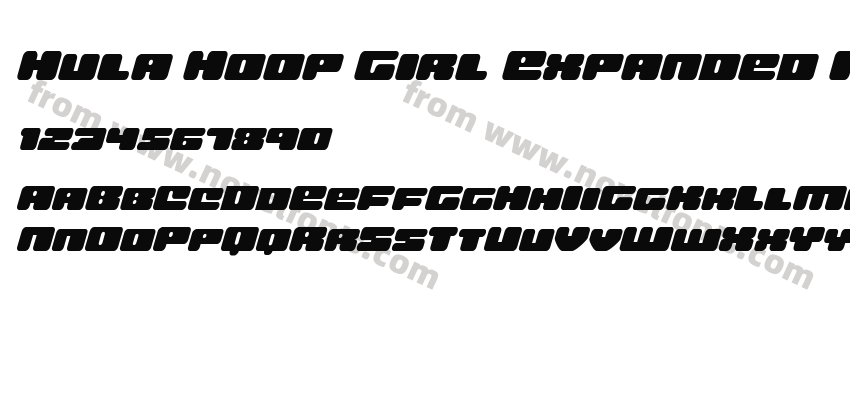 Hula Hoop Girl Expanded ItalicPreview