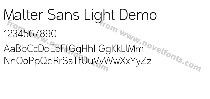 Malter Sans Light DemoPreview