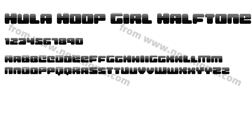 Hula Hoop Girl HalftonePreview