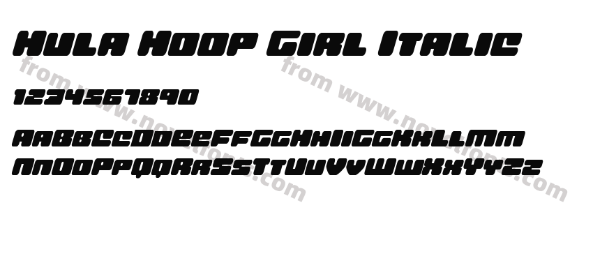 Hula Hoop Girl ItalicPreview