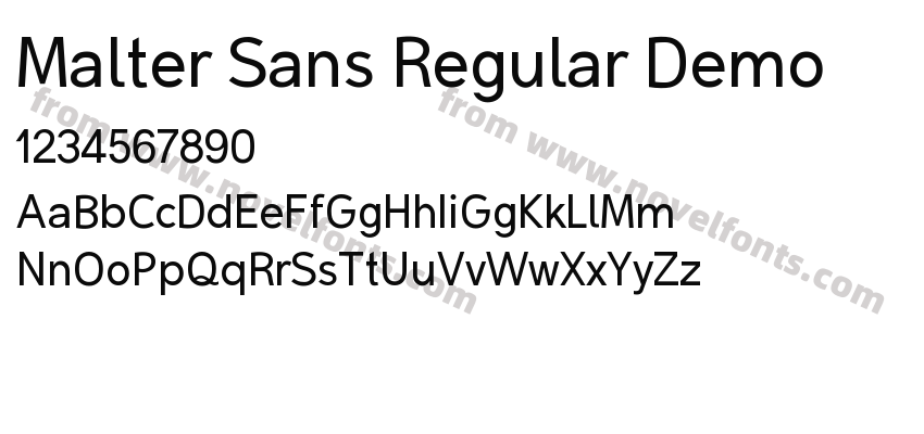 Malter Sans Regular DemoPreview