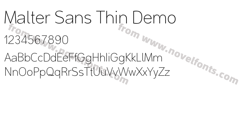 Malter Sans Thin DemoPreview