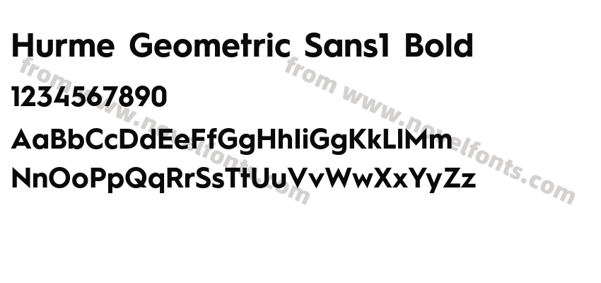 Hurme Geometric Sans1 BoldPreview