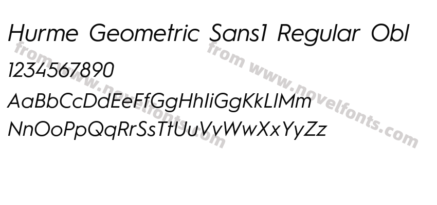Hurme Geometric Sans1 Regular OblPreview