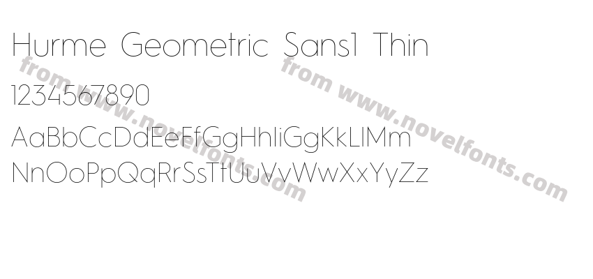 Hurme Geometric Sans1 ThinPreview