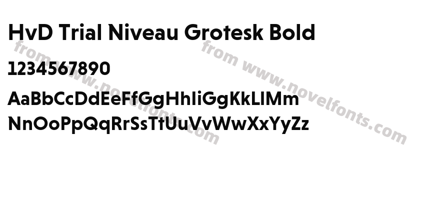HvD Trial Niveau Grotesk BoldPreview