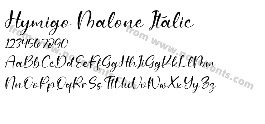 Hymigo Malone ItalicPreview