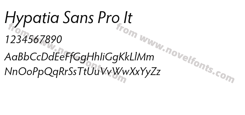 Hypatia Sans Pro ItPreview