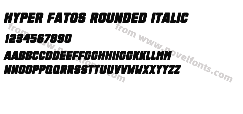 Hyper Fatos Rounded ItalicPreview