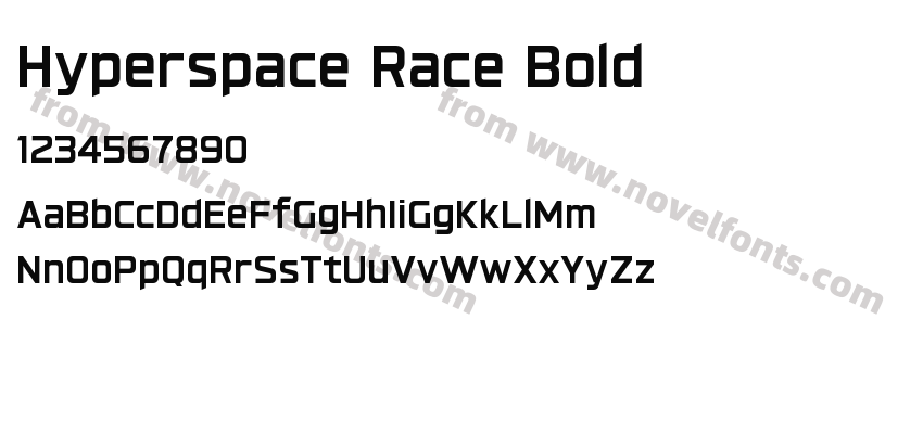 Hyperspace Race BoldPreview