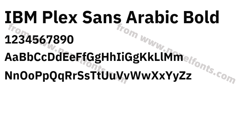 IBM Plex Sans Arabic BoldPreview