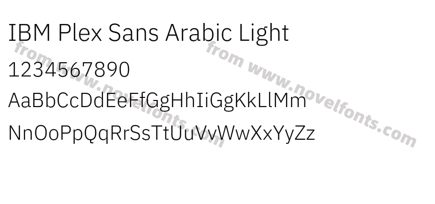 IBM Plex Sans Arabic LightPreview