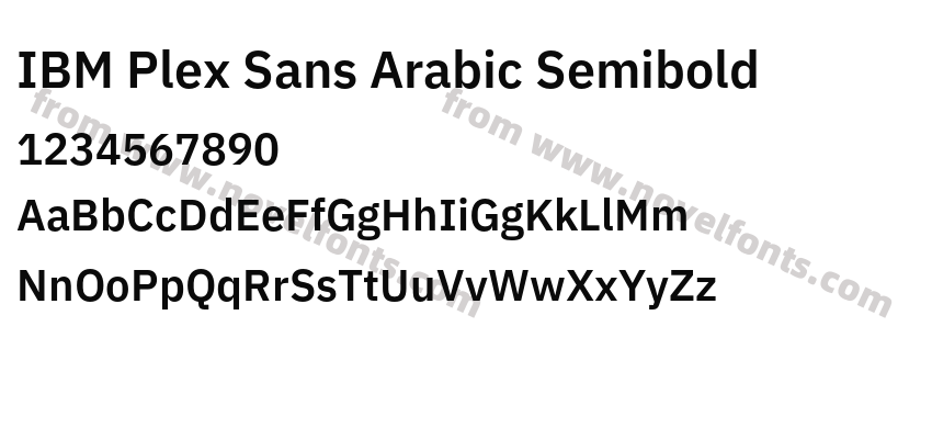 IBM Plex Sans Arabic SemiboldPreview