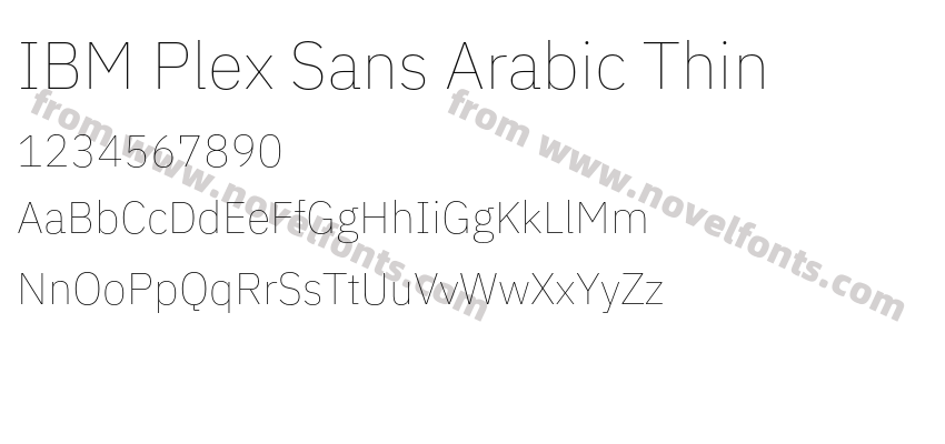 IBM Plex Sans Arabic ThinPreview