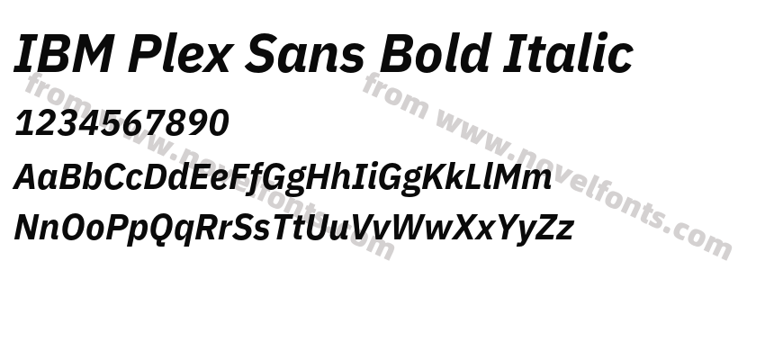 IBM Plex Sans Bold ItalicPreview
