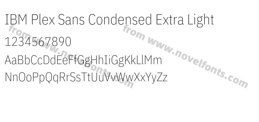 IBM Plex Sans Condensed Extra LightPreview