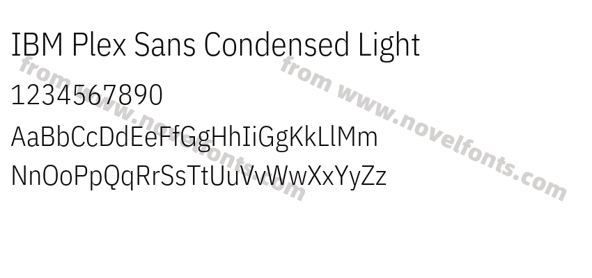 IBM Plex Sans Condensed LightPreview