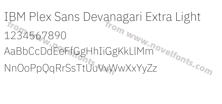 IBM Plex Sans Devanagari Extra LightPreview