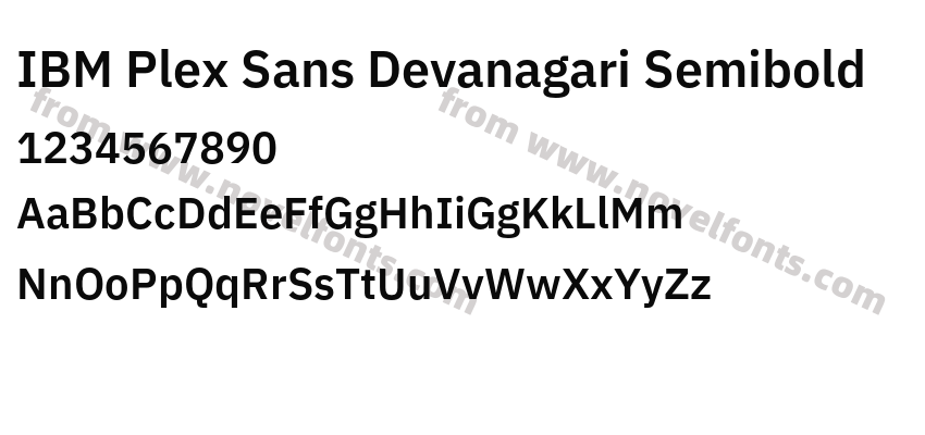 IBM Plex Sans Devanagari SemiboldPreview