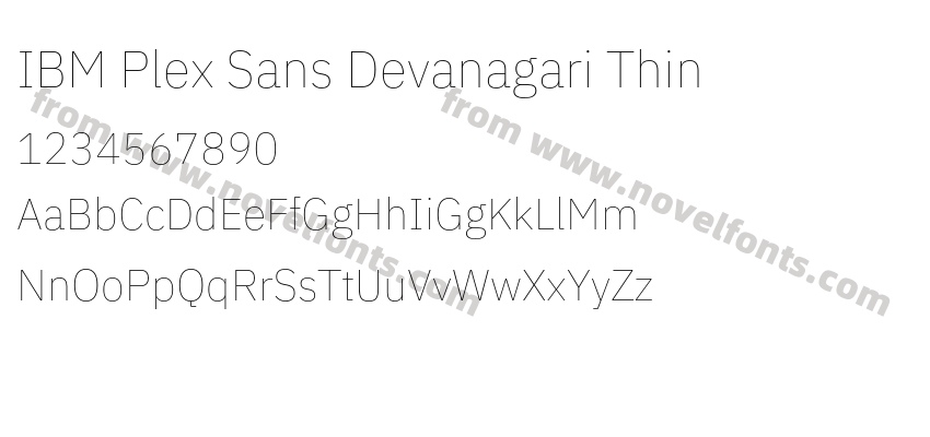 IBM Plex Sans Devanagari ThinPreview