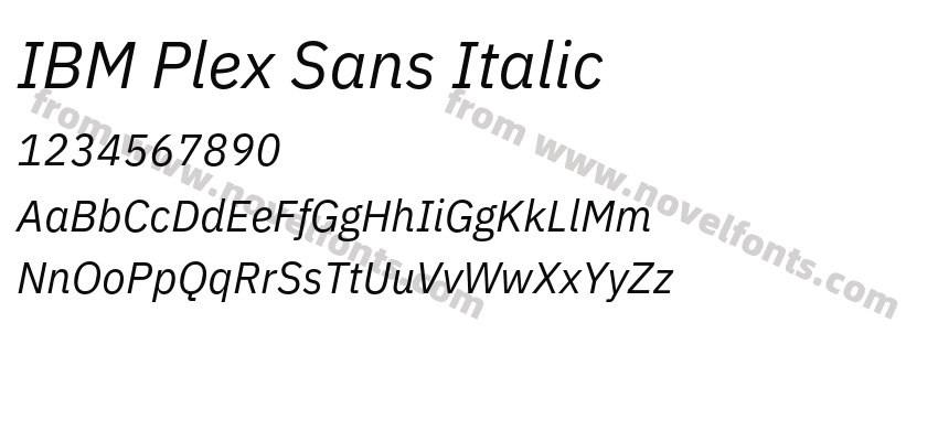 IBM Plex Sans ItalicPreview