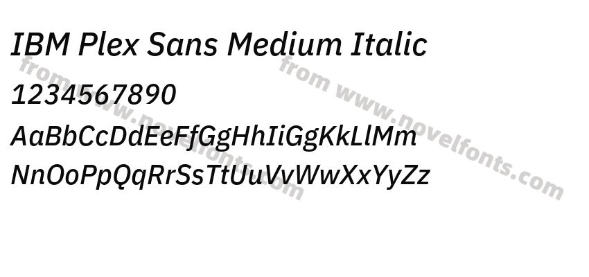 IBM Plex Sans Medium ItalicPreview