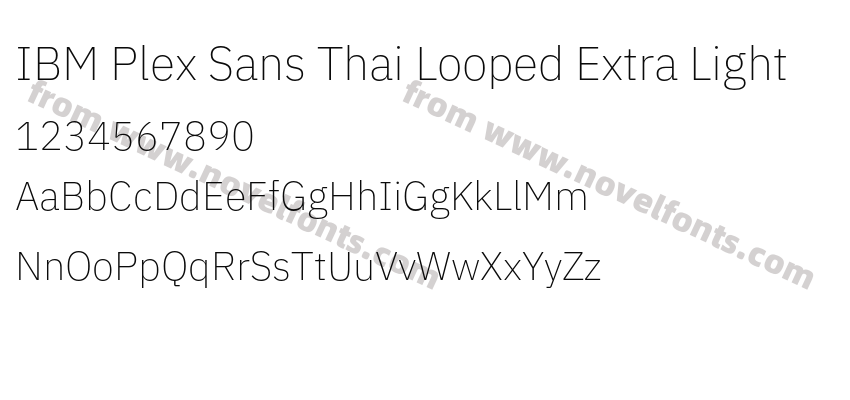 IBM Plex Sans Thai Looped Extra LightPreview