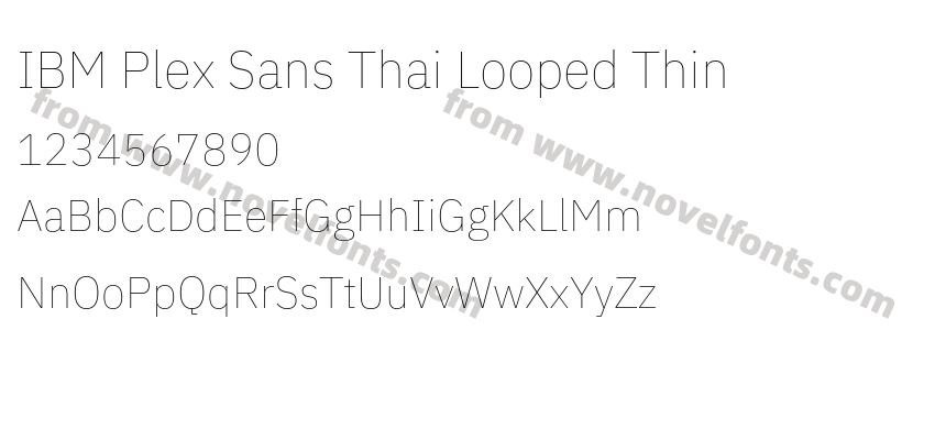 IBM Plex Sans Thai Looped ThinPreview