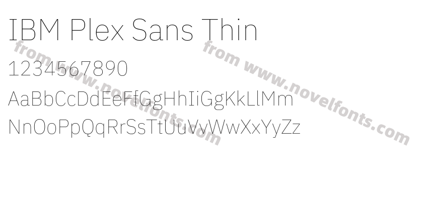 IBM Plex Sans ThinPreview