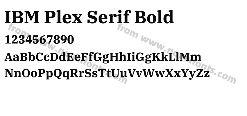 IBM Plex Serif BoldPreview