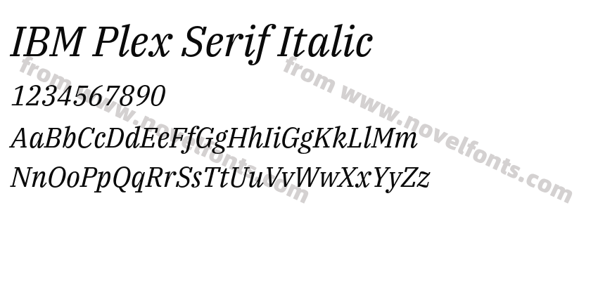 IBM Plex Serif ItalicPreview