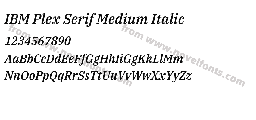 IBM Plex Serif Medium ItalicPreview