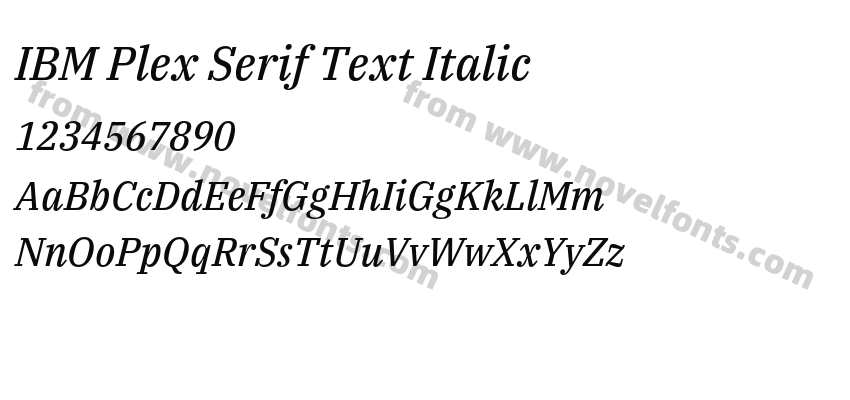 IBM Plex Serif Text ItalicPreview