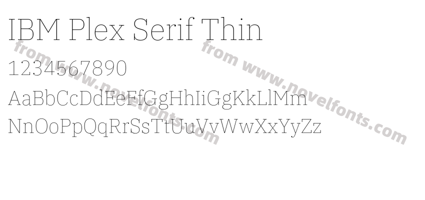 IBM Plex Serif ThinPreview