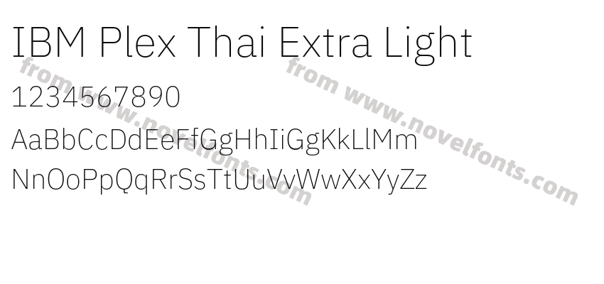 IBM Plex Thai Extra LightPreview