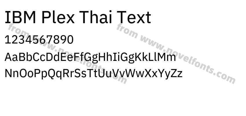 IBM Plex Thai TextPreview