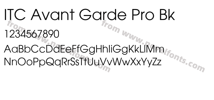 ITC Avant Garde Pro BkPreview