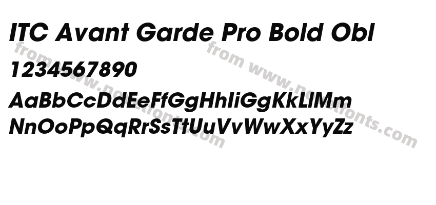 ITC Avant Garde Pro Bold OblPreview