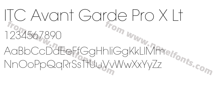 ITC Avant Garde Pro X LtPreview