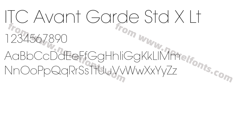 ITC Avant Garde Std X LtPreview