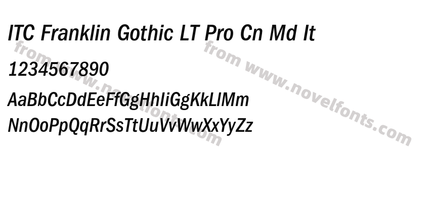 ITC Franklin Gothic LT Pro Cn Md ItPreview