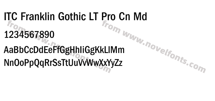 ITC Franklin Gothic LT Pro Cn MdPreview