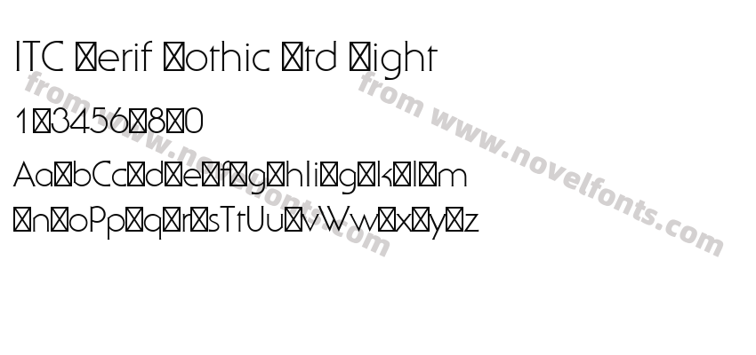 ITC Serif Gothic Std LightPreview