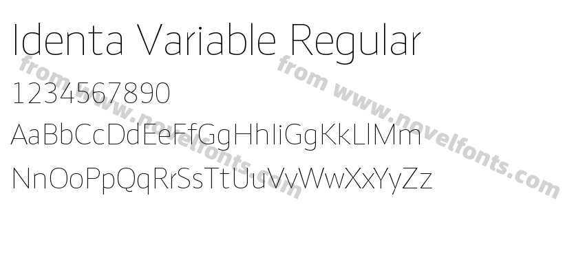 Identa Variable RegularPreview