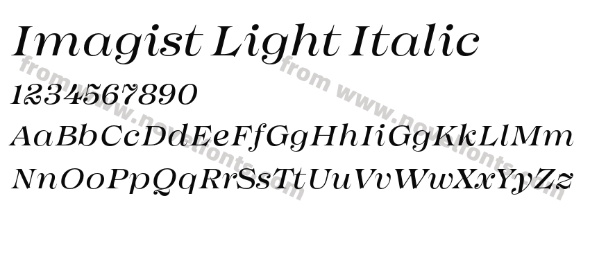Imagist Light ItalicPreview
