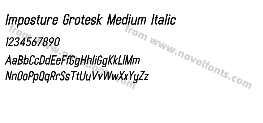 Imposture Grotesk Medium ItalicPreview