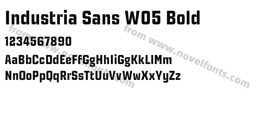 Industria Sans W05 BoldPreview